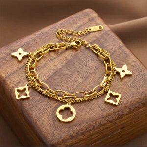 Golden Charm Mix Armband