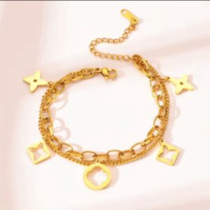 Golden Charm Mix Armband