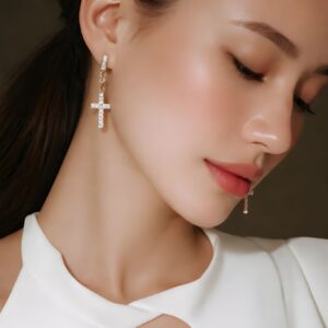 Balidjo Divine Cross – Luxuriöse Kristall-Kreuz Ohrringe